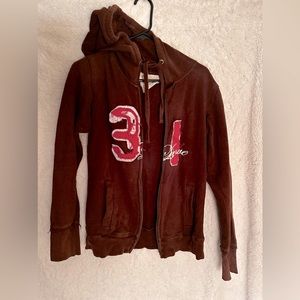 Comfy soft cotton zip up hoodie.